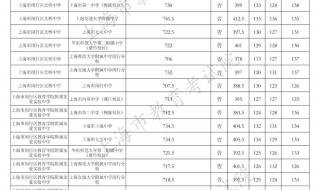 上海市中考录取分数线